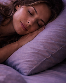 Person resting in the evening